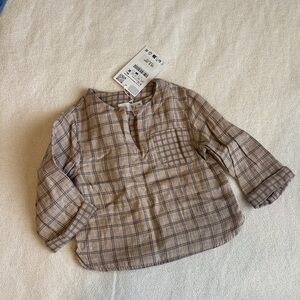 ZARA Plaid Cotton Shirt